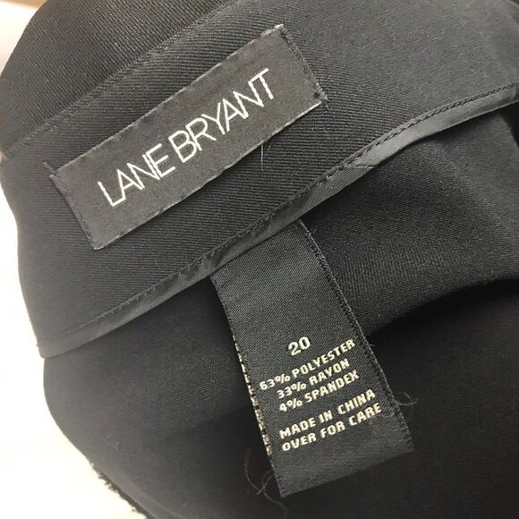 Lane Bryant Women's A Line Skirt Beaded Hem Side Zipper Solid Black Size 20 - Picture 6 of 6